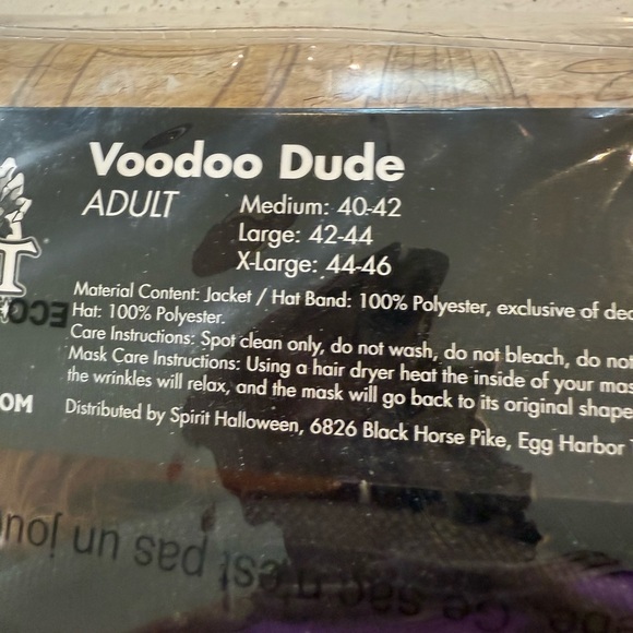 L Spirit Halloween Men’s Voodoo Dude Costume Voodoo Jewelry Size Large - Picture 3 of 7